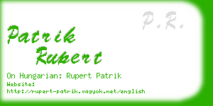 patrik rupert business card